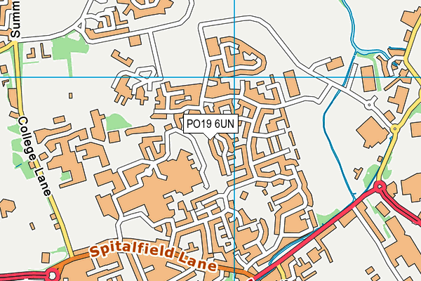 PO19 6UN map - OS VectorMap District (Ordnance Survey)