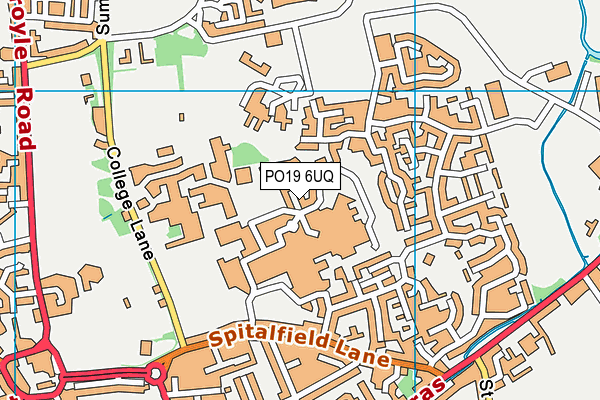 PO19 6UQ map - OS VectorMap District (Ordnance Survey)