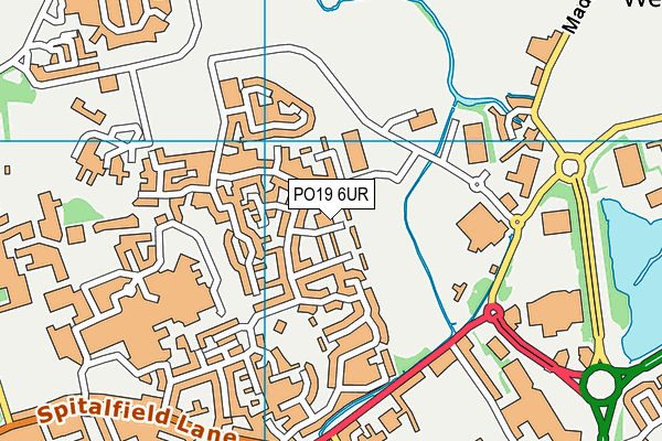 PO19 6UR map - OS VectorMap District (Ordnance Survey)