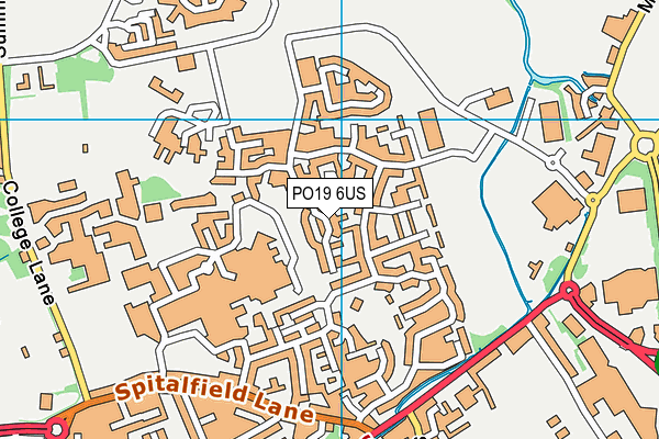 PO19 6US map - OS VectorMap District (Ordnance Survey)