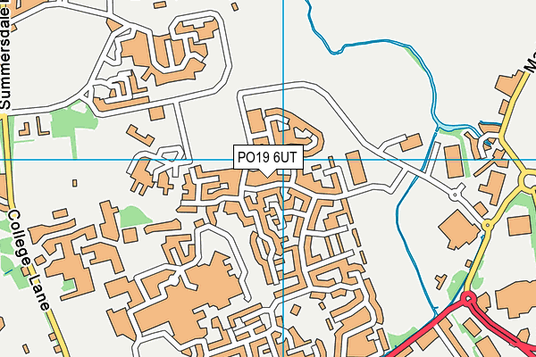 PO19 6UT map - OS VectorMap District (Ordnance Survey)