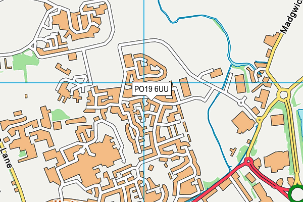 PO19 6UU map - OS VectorMap District (Ordnance Survey)
