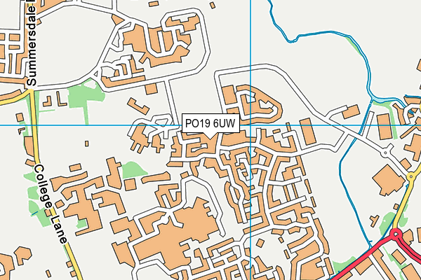 PO19 6UW map - OS VectorMap District (Ordnance Survey)