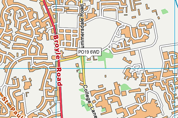 PO19 6WD map - OS VectorMap District (Ordnance Survey)