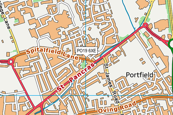PO19 6XE map - OS VectorMap District (Ordnance Survey)