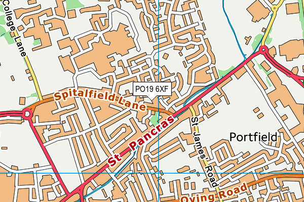 PO19 6XF map - OS VectorMap District (Ordnance Survey)