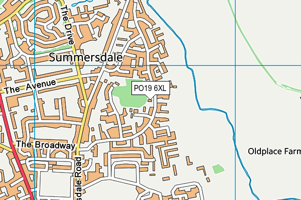 PO19 6XL map - OS VectorMap District (Ordnance Survey)