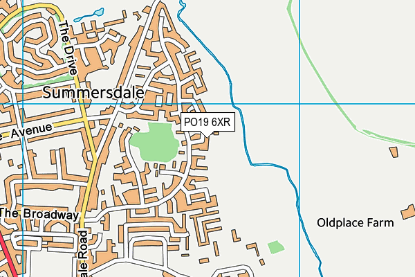 PO19 6XR map - OS VectorMap District (Ordnance Survey)