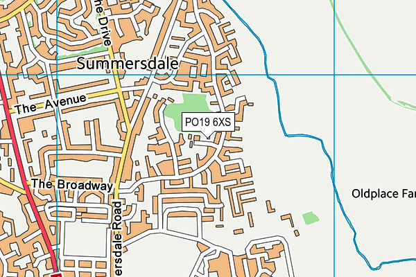 PO19 6XS map - OS VectorMap District (Ordnance Survey)