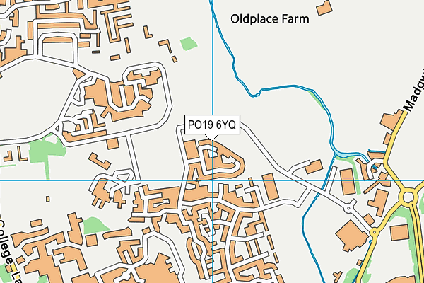 PO19 6YQ map - OS VectorMap District (Ordnance Survey)