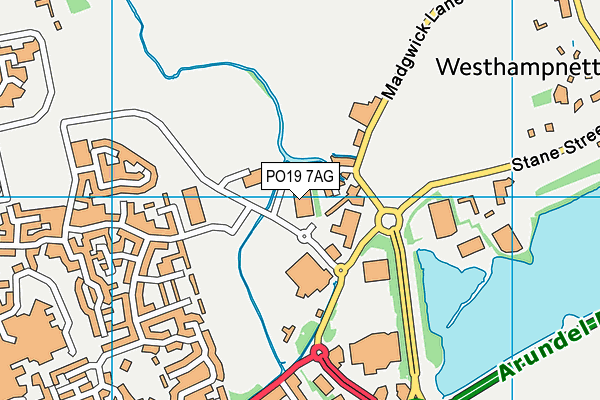 PO19 7AG map - OS VectorMap District (Ordnance Survey)