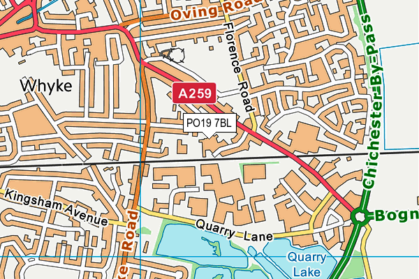 PO19 7BL map - OS VectorMap District (Ordnance Survey)