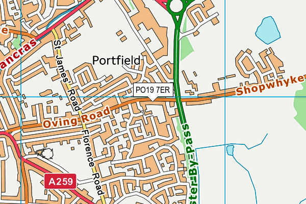 PO19 7ER map - OS VectorMap District (Ordnance Survey)