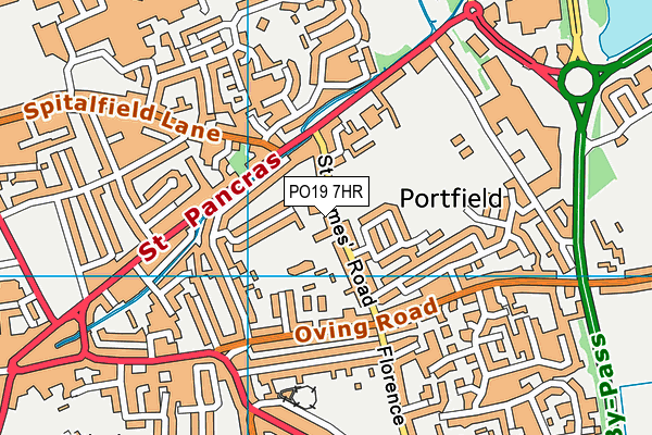 PO19 7HR map - OS VectorMap District (Ordnance Survey)