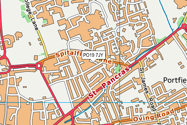 PO19 7JY map - OS VectorMap District (Ordnance Survey)