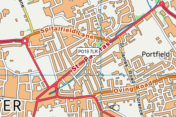 PO19 7LR map - OS VectorMap District (Ordnance Survey)