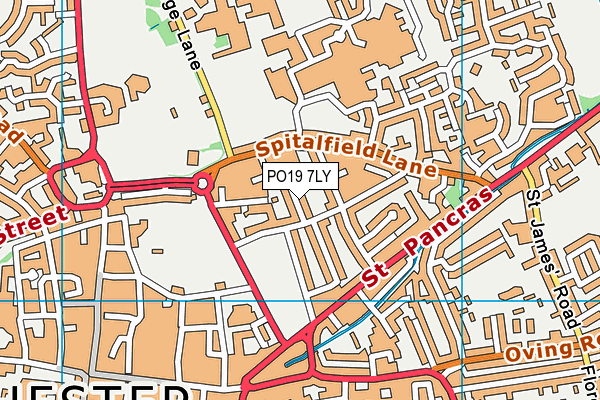 PO19 7LY map - OS VectorMap District (Ordnance Survey)