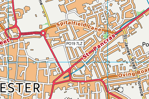 PO19 7LZ map - OS VectorMap District (Ordnance Survey)