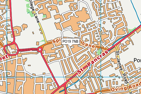 PO19 7NB map - OS VectorMap District (Ordnance Survey)