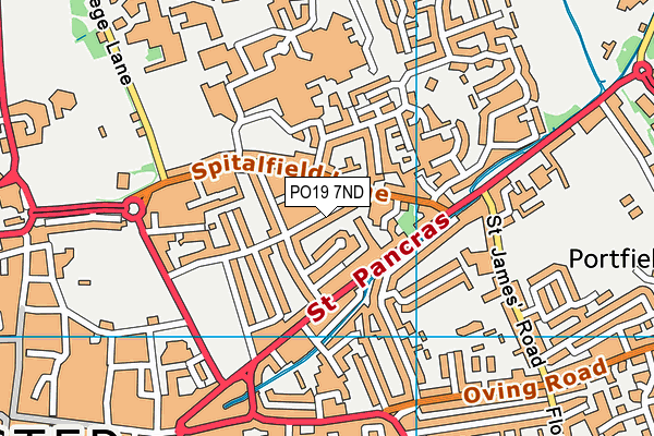 PO19 7ND map - OS VectorMap District (Ordnance Survey)