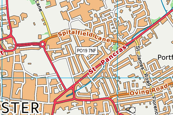 PO19 7NF map - OS VectorMap District (Ordnance Survey)