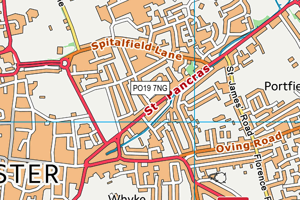 PO19 7NG map - OS VectorMap District (Ordnance Survey)