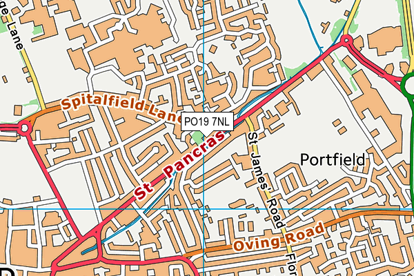 PO19 7NL map - OS VectorMap District (Ordnance Survey)