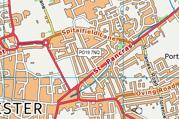 PO19 7NQ map - OS VectorMap District (Ordnance Survey)