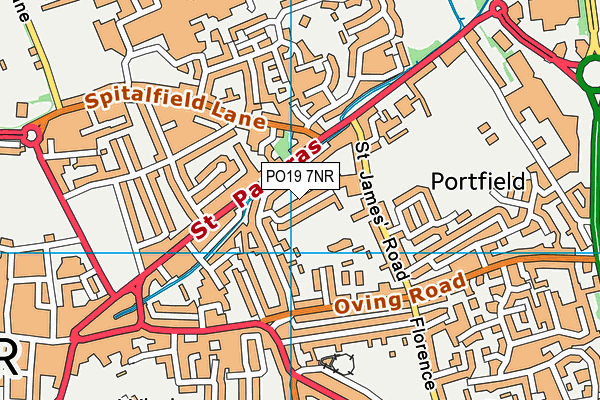 PO19 7NR map - OS VectorMap District (Ordnance Survey)