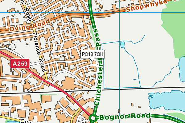 PO19 7QH map - OS VectorMap District (Ordnance Survey)