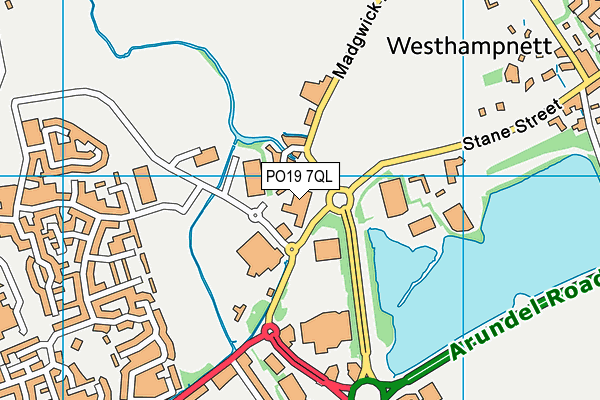 Chichester Park Hotel Leisure Club map (PO19 7QL) - OS VectorMap District (Ordnance Survey)
