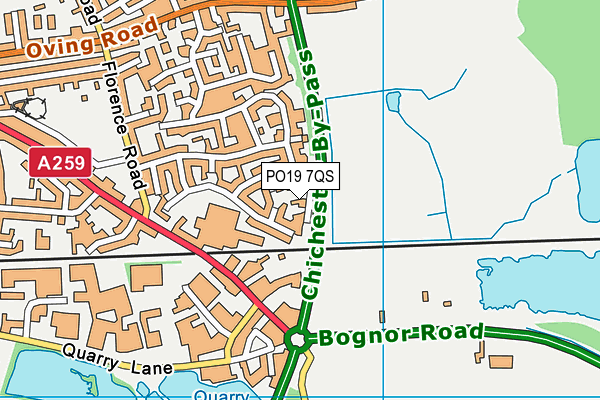 PO19 7QS map - OS VectorMap District (Ordnance Survey)