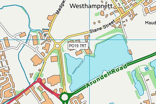 PO19 7RT map - OS VectorMap District (Ordnance Survey)