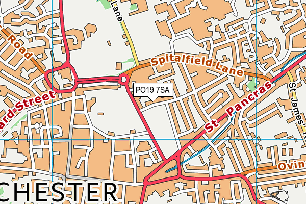 PO19 7SA map - OS VectorMap District (Ordnance Survey)