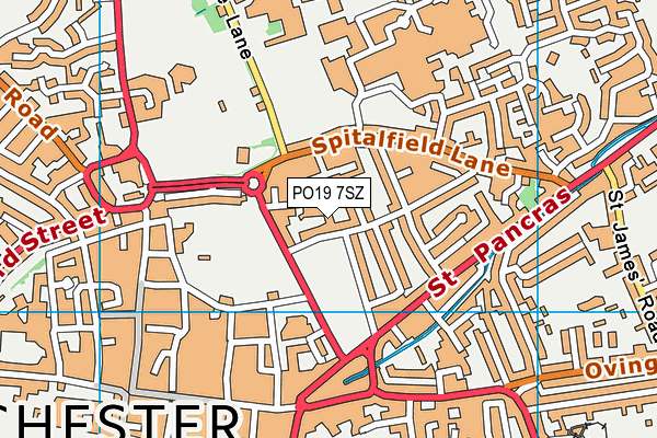 PO19 7SZ map - OS VectorMap District (Ordnance Survey)
