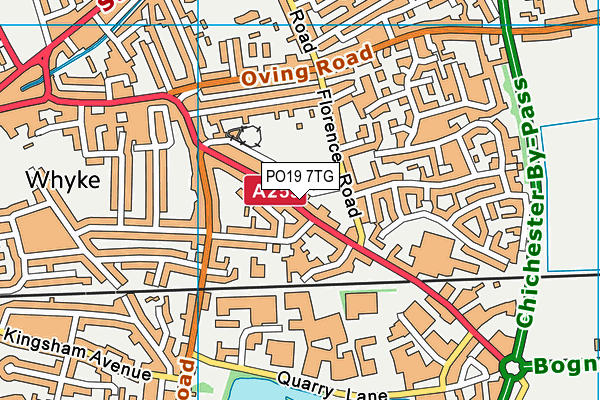 PO19 7TG map - OS VectorMap District (Ordnance Survey)