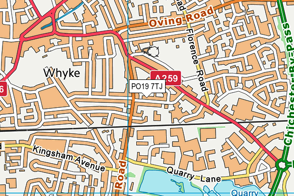 PO19 7TJ map - OS VectorMap District (Ordnance Survey)