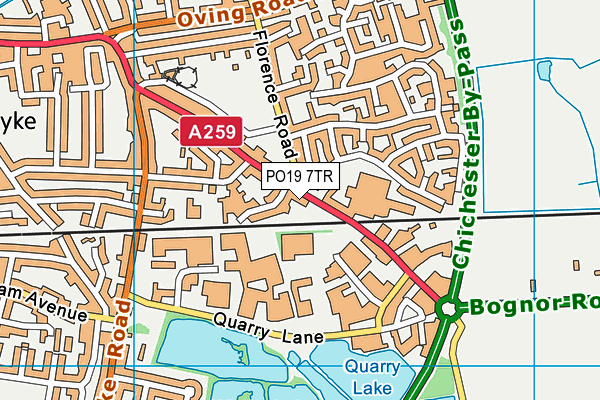 PO19 7TR map - OS VectorMap District (Ordnance Survey)