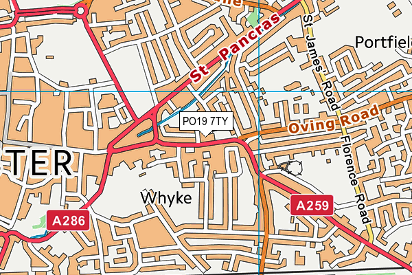 PO19 7TY map - OS VectorMap District (Ordnance Survey)