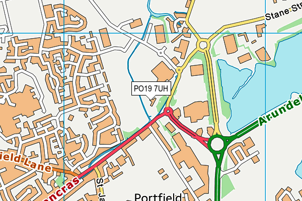 PO19 7UH map - OS VectorMap District (Ordnance Survey)