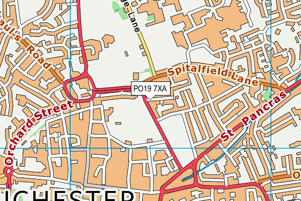 PO19 7XA map - OS VectorMap District (Ordnance Survey)