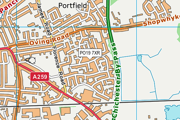 PO19 7XR map - OS VectorMap District (Ordnance Survey)