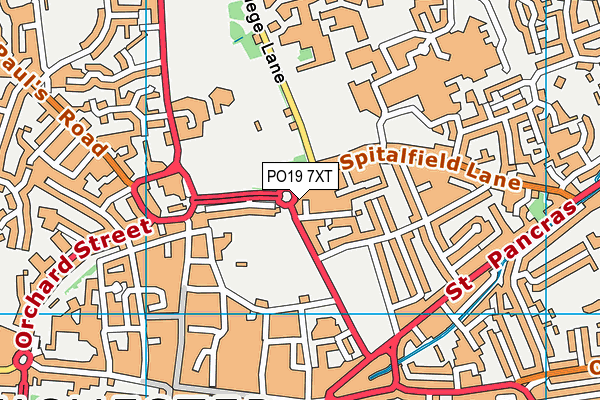 PO19 7XT map - OS VectorMap District (Ordnance Survey)