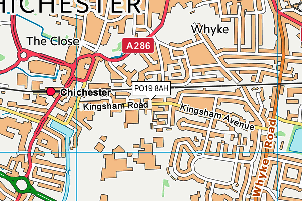 PO19 8AH map - OS VectorMap District (Ordnance Survey)