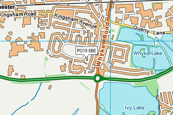 PO19 8BE map - OS VectorMap District (Ordnance Survey)