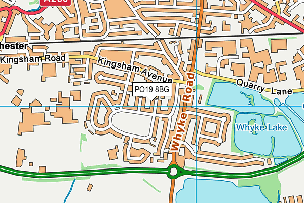 PO19 8BG map - OS VectorMap District (Ordnance Survey)