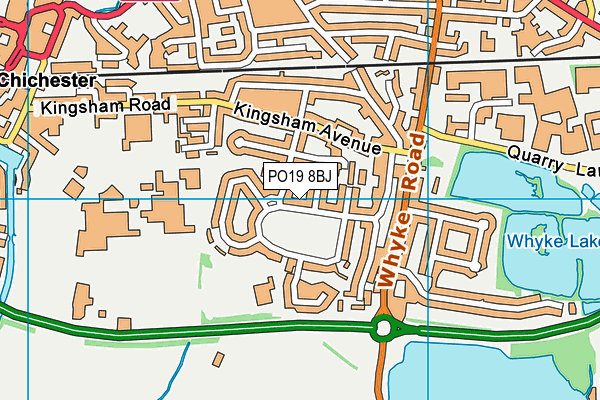PO19 8BJ map - OS VectorMap District (Ordnance Survey)