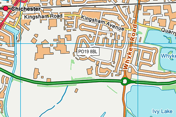PO19 8BL map - OS VectorMap District (Ordnance Survey)