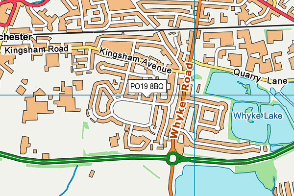 PO19 8BQ map - OS VectorMap District (Ordnance Survey)