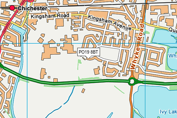 PO19 8BT map - OS VectorMap District (Ordnance Survey)